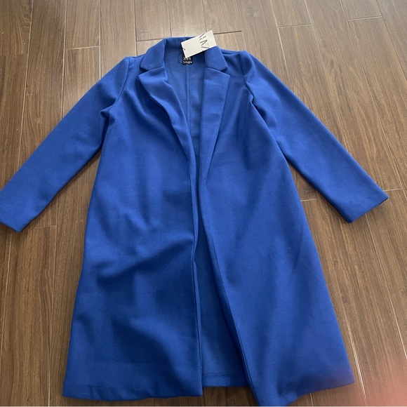 Zara Jackets & Coats Zara Royal Blue Coat Poshmark